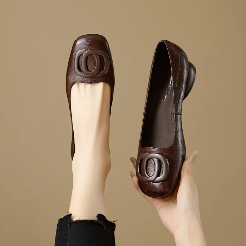 Women Fashion Style - French Style Women Shoes Pumps Leather