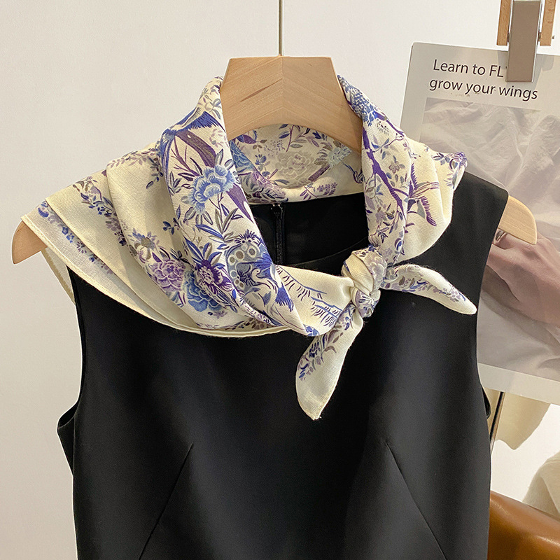 Women'S Fashion Underwear - 1PCS 70cm Leaf Pattern Silk Scarf