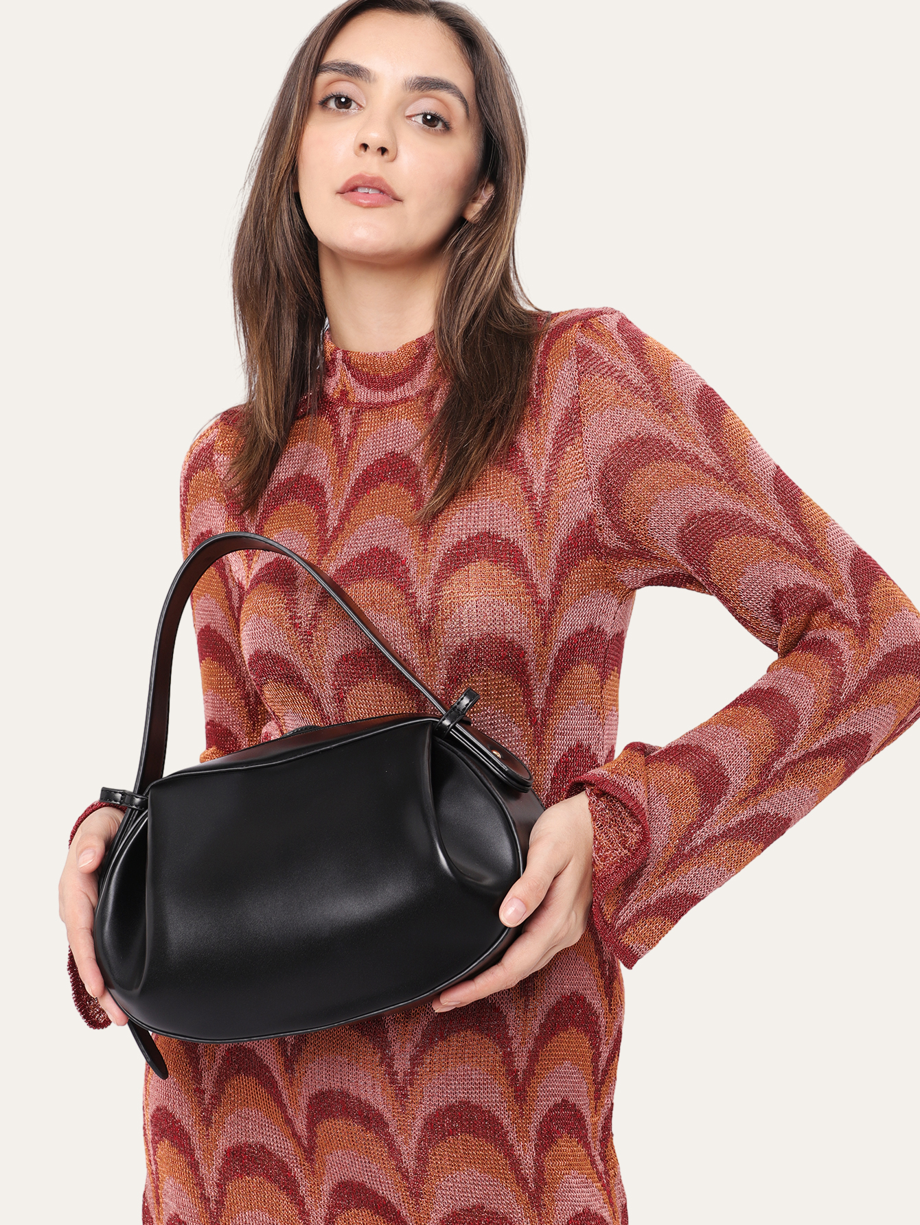 Women'S Fashion Rugby Top - Niche Women PU Vegan Leather Top-handle