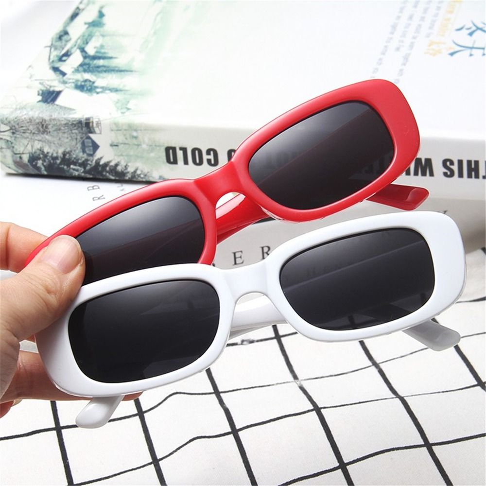 Women'S Fashion Eyeglass Frames - Trendy Narrow Square Frame Y2K Sun