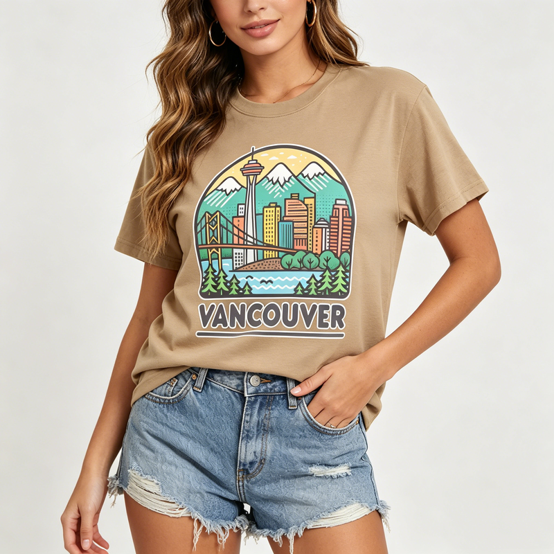 Women'S Fashion Vancouver - Vancouver Skyline Graphic T-Shirt for Men
