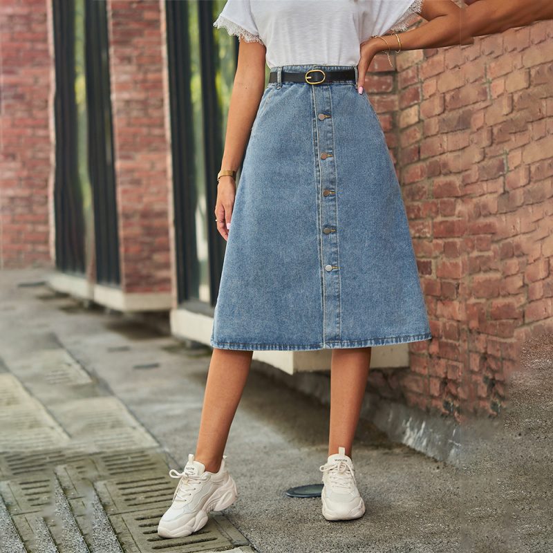 Versatile Slimming Washed Deni - A-Line Skirt Midi incelemesi ve fiyatı