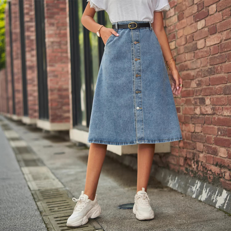 Versatile Slimming Washed Deni - A-Line Skirt Midi incelemesi ve fiyatı