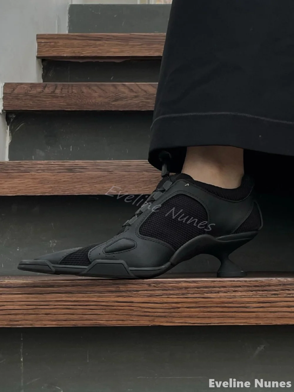 Mesh panel high-heeled sneaker - Sneakers Fashion Women incelemesi ve fiyatı