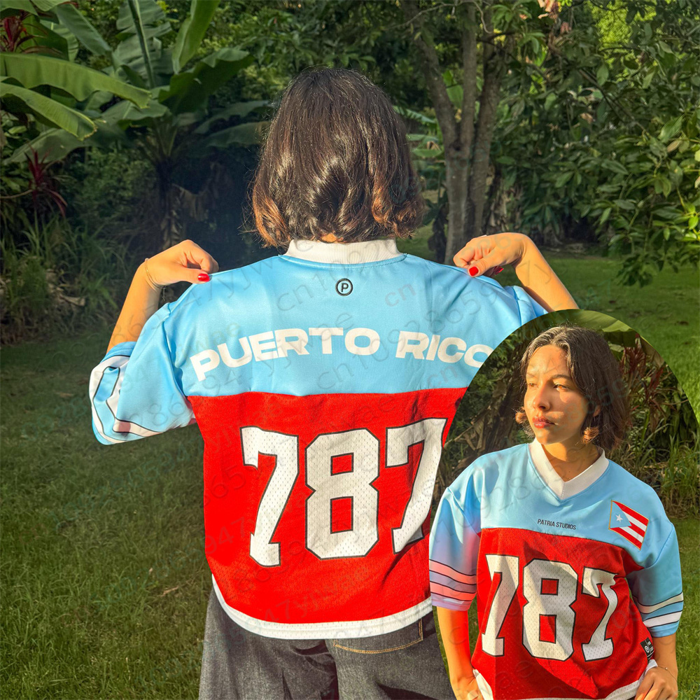 Puerto Rico Oversized Jersey P - Women'S Fashion Rugby Top incelemesi ve fiyatı