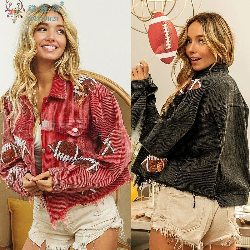 Women Sequin Jackets Y2k Loose - Women'S Fashion Rugby Top incelemesi ve fiyatı