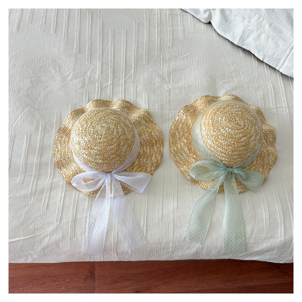 Kids Natural Straw Sun Hat wit - Straw Hat Summer incelemesi ve fiyatı