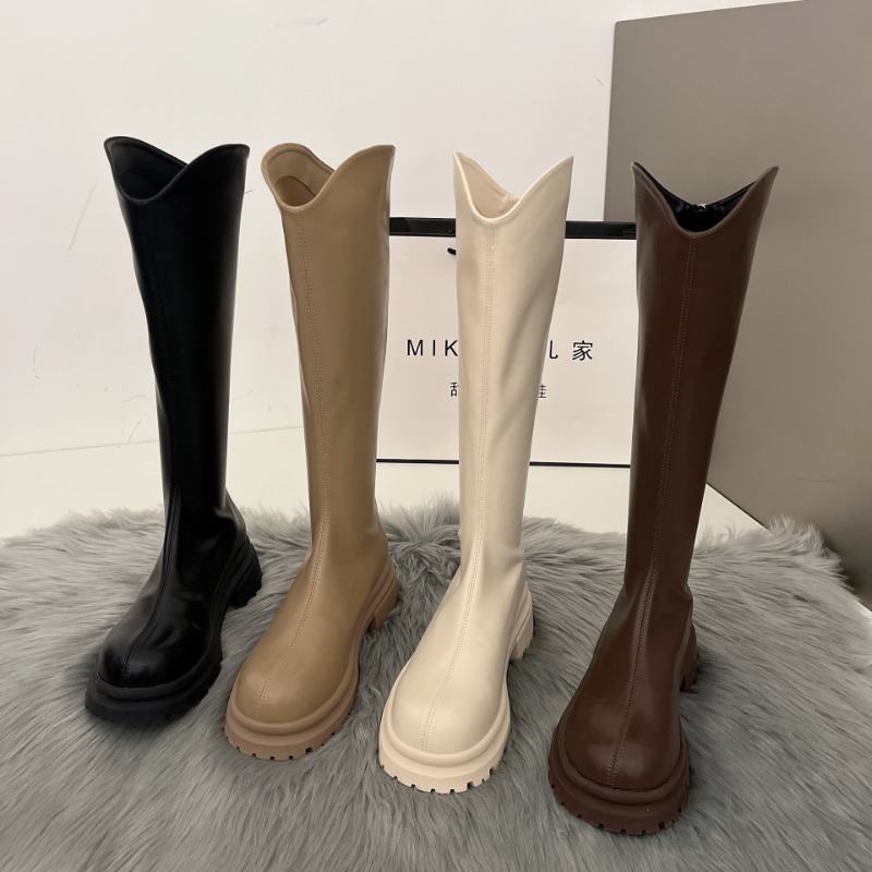 Retro Bare Colored Boots Women - Women'S Fashion Knee High Boots incelemesi ve fiyatı