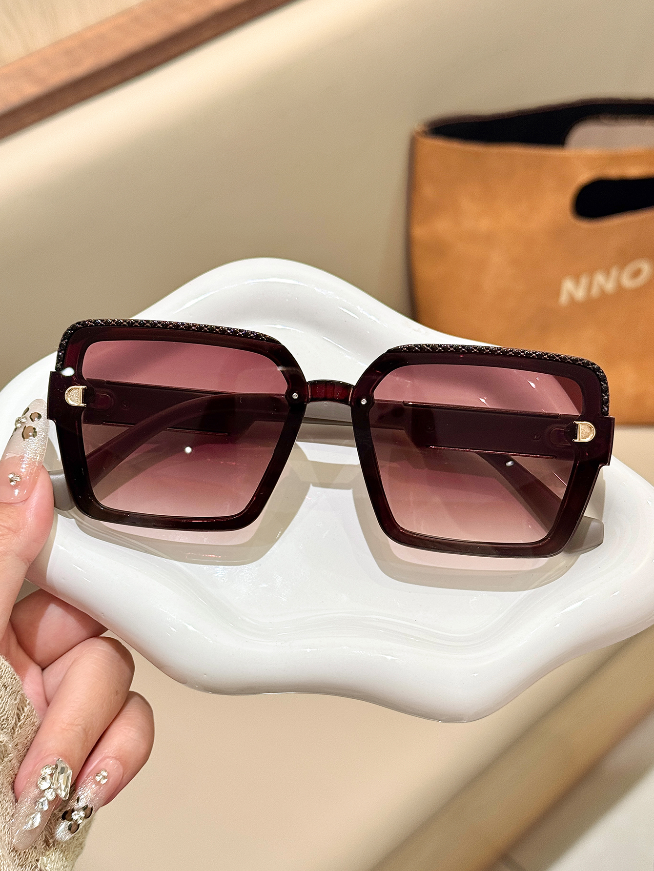 1pc Light Luxury Caramel Brown - Women Fashion Photoshoot incelemesi ve fiyatı