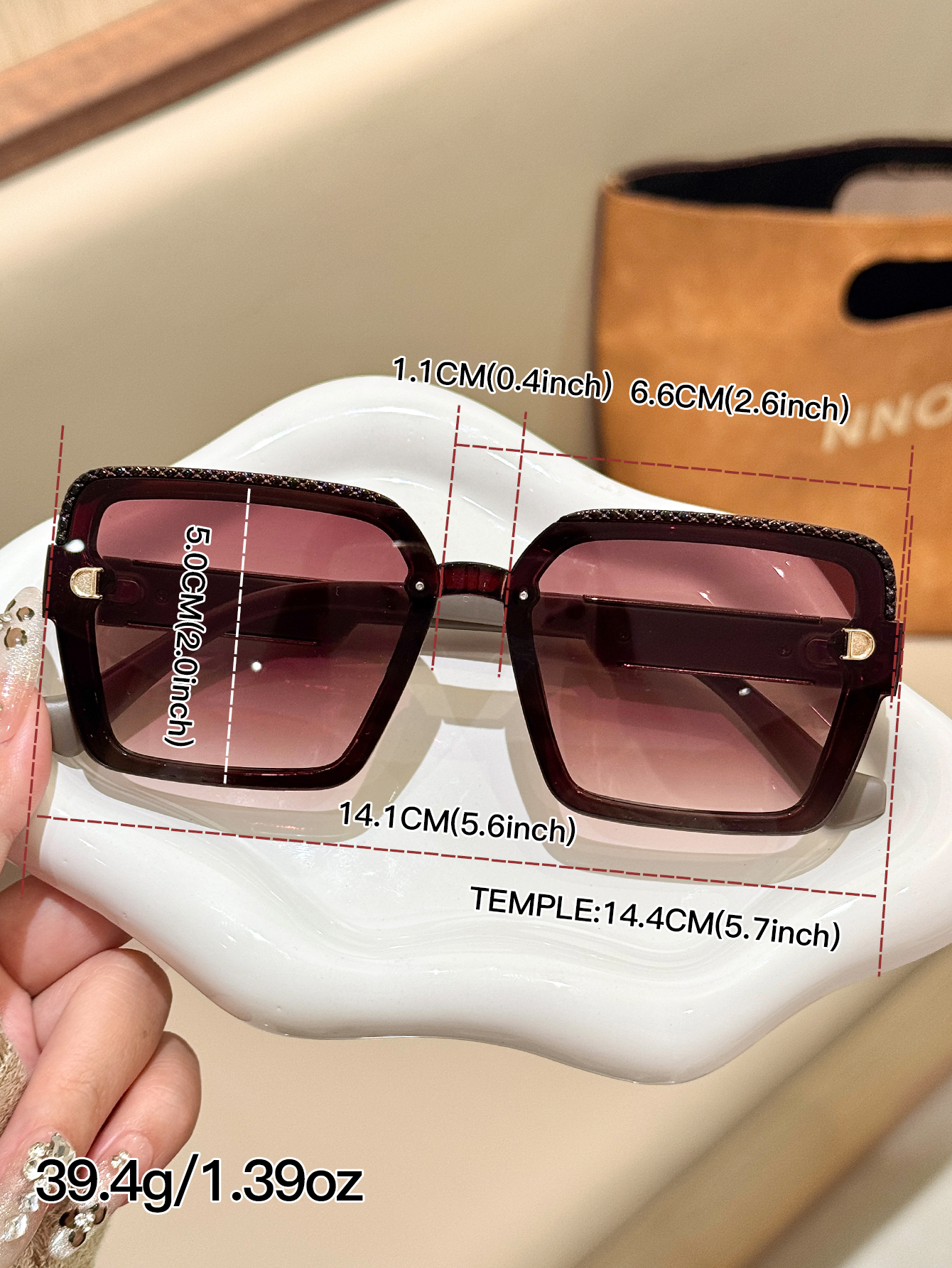 1pc Light Luxury Caramel Brown - Women Fashion Photoshoot incelemesi ve fiyatı
