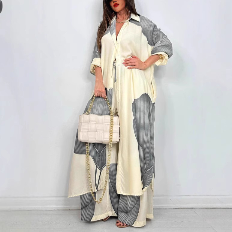 Spring Summer Elegant Lady Set - Wide Leg Palazzo Pants incelemesi ve fiyatı
