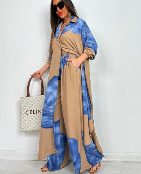 Spring Summer Elegant Lady Set - Wide Leg Palazzo Pants incelemesi ve fiyatı