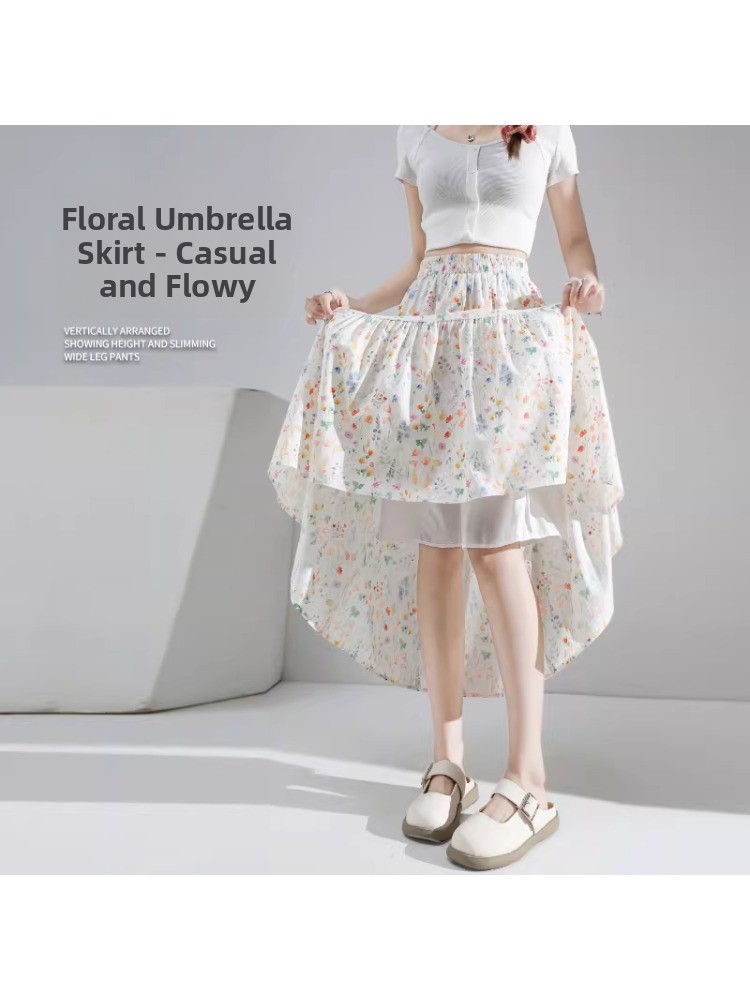 plus Size Floral Print A-Line  - A-Line Skirt Midi incelemesi ve fiyatı