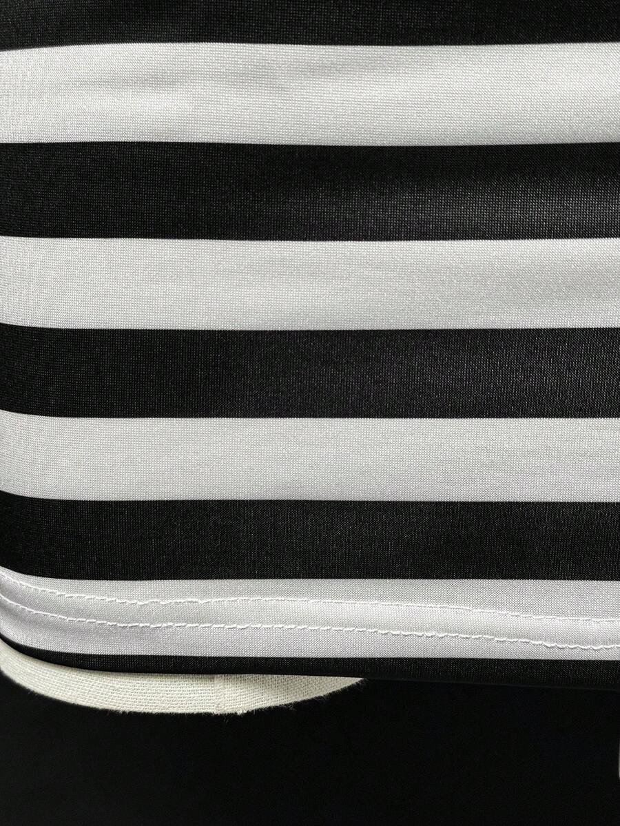 Black And White Striped Asymme - Asymmetric Top Women incelemesi ve fiyatı