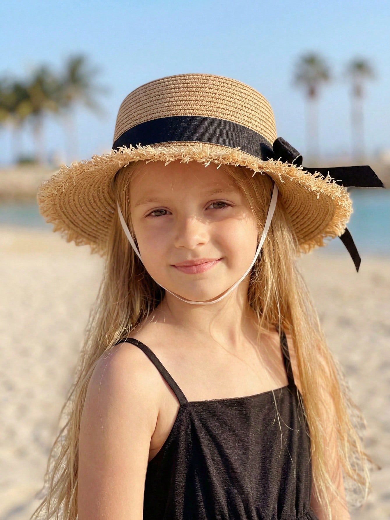 1Pc 3-8Y Girls Coffee Broken B - Straw Hat Summer incelemesi ve fiyatı
