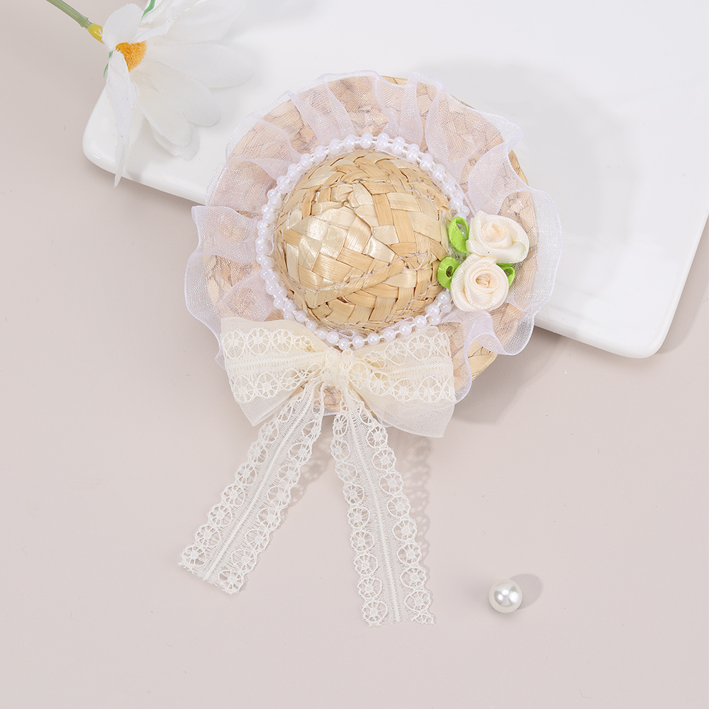 New Mini Straw Hat Hair Clip S - Straw Hat Summer incelemesi ve fiyatı