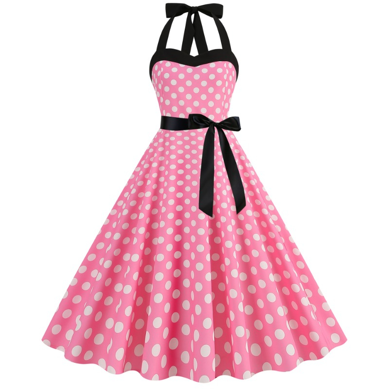 Elegant Women Polka Dot Dress  - Women'S Fashion Of The 60S incelemesi ve fiyatı