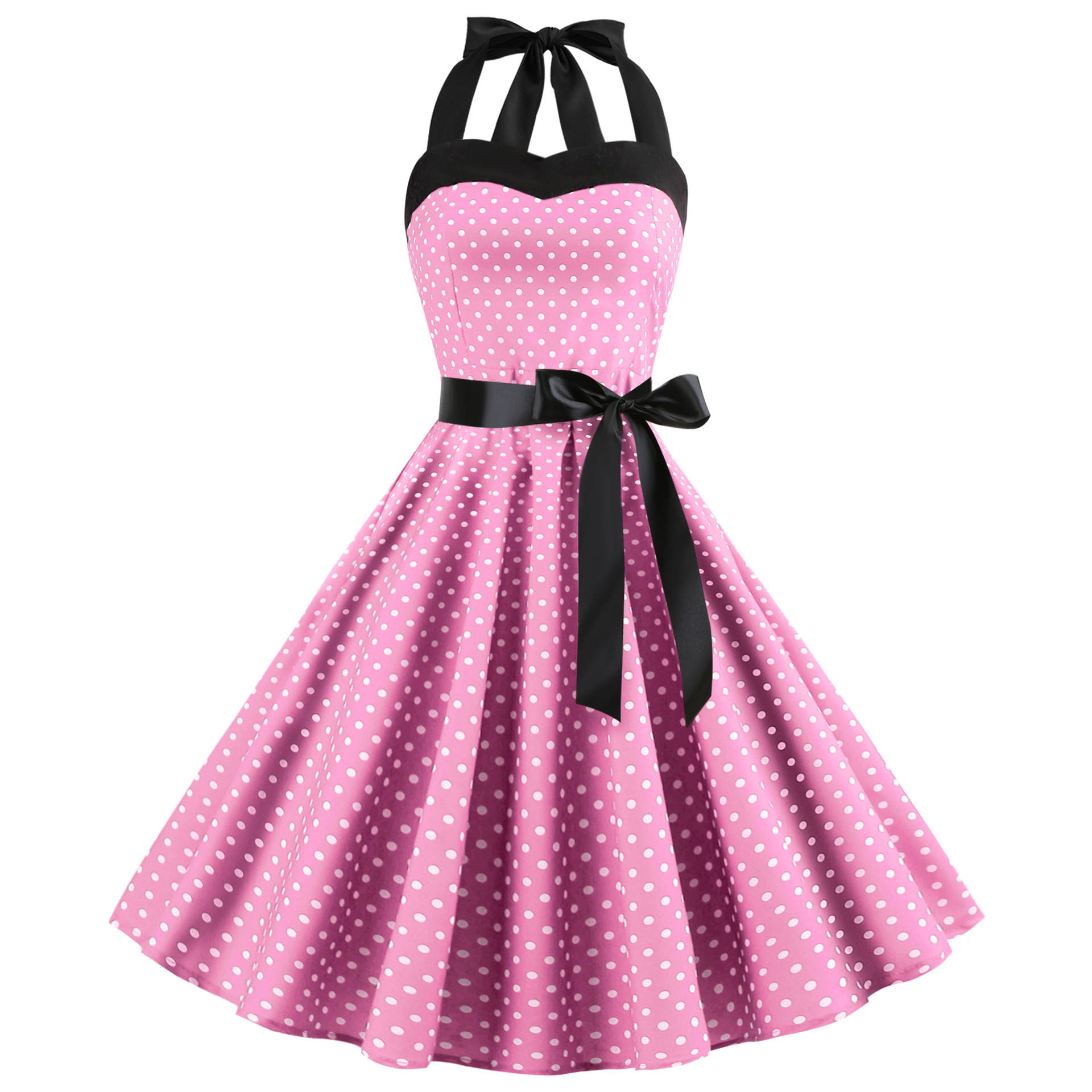 Elegant Women Polka Dot Dress  - Women'S Fashion Of The 60S incelemesi ve fiyatı