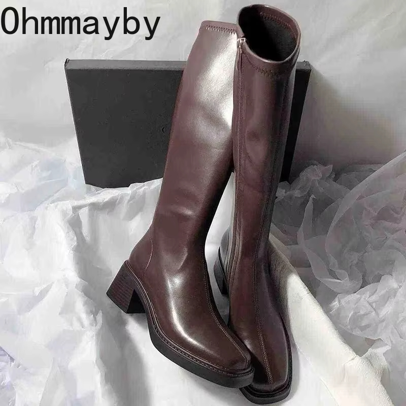 Vintage Thick Heel Women Knee  - Women'S Fashion Knee High Boots incelemesi ve fiyatı