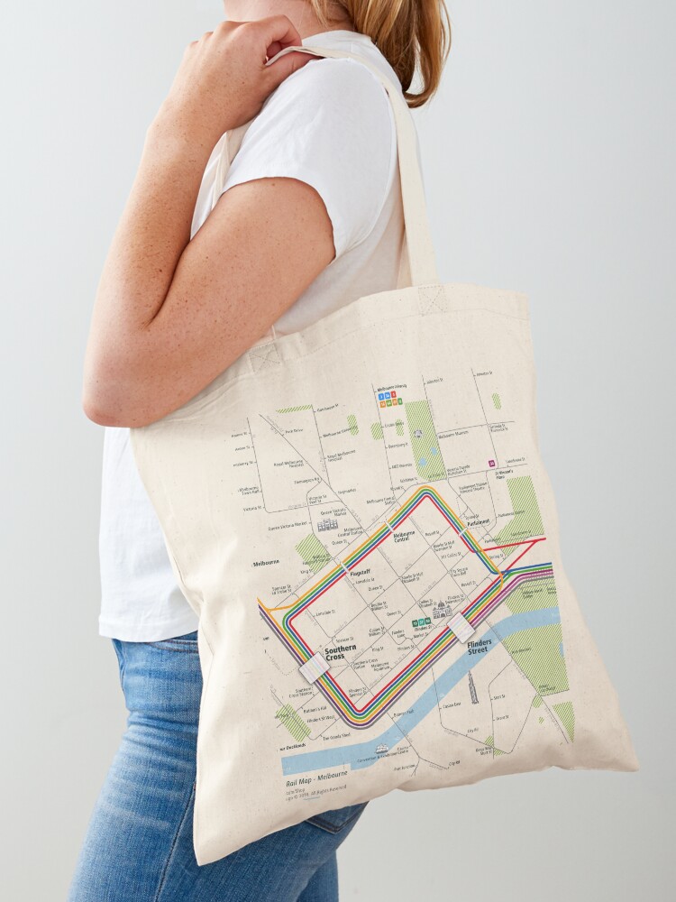 Melbourne City Rail Map Square - Women'S Fashion Melbourne incelemesi ve fiyatı