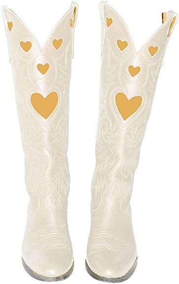 Fashion Love Heart Chunky Heel - Women'S Fashion Knee High Boots incelemesi ve fiyatı