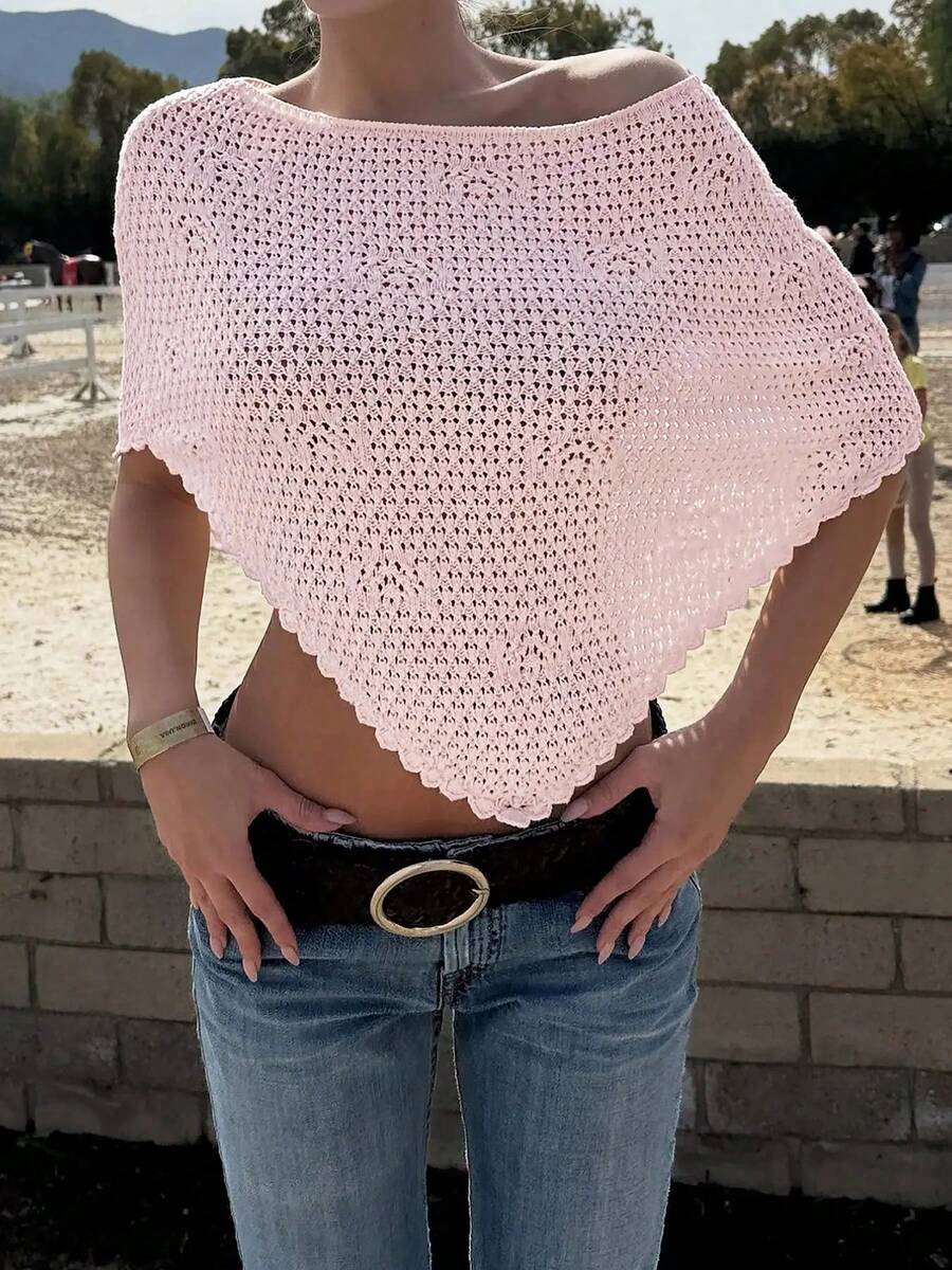 Womens Crochet Asymmetrical Of - Asymmetric Top Women incelemesi ve fiyatı