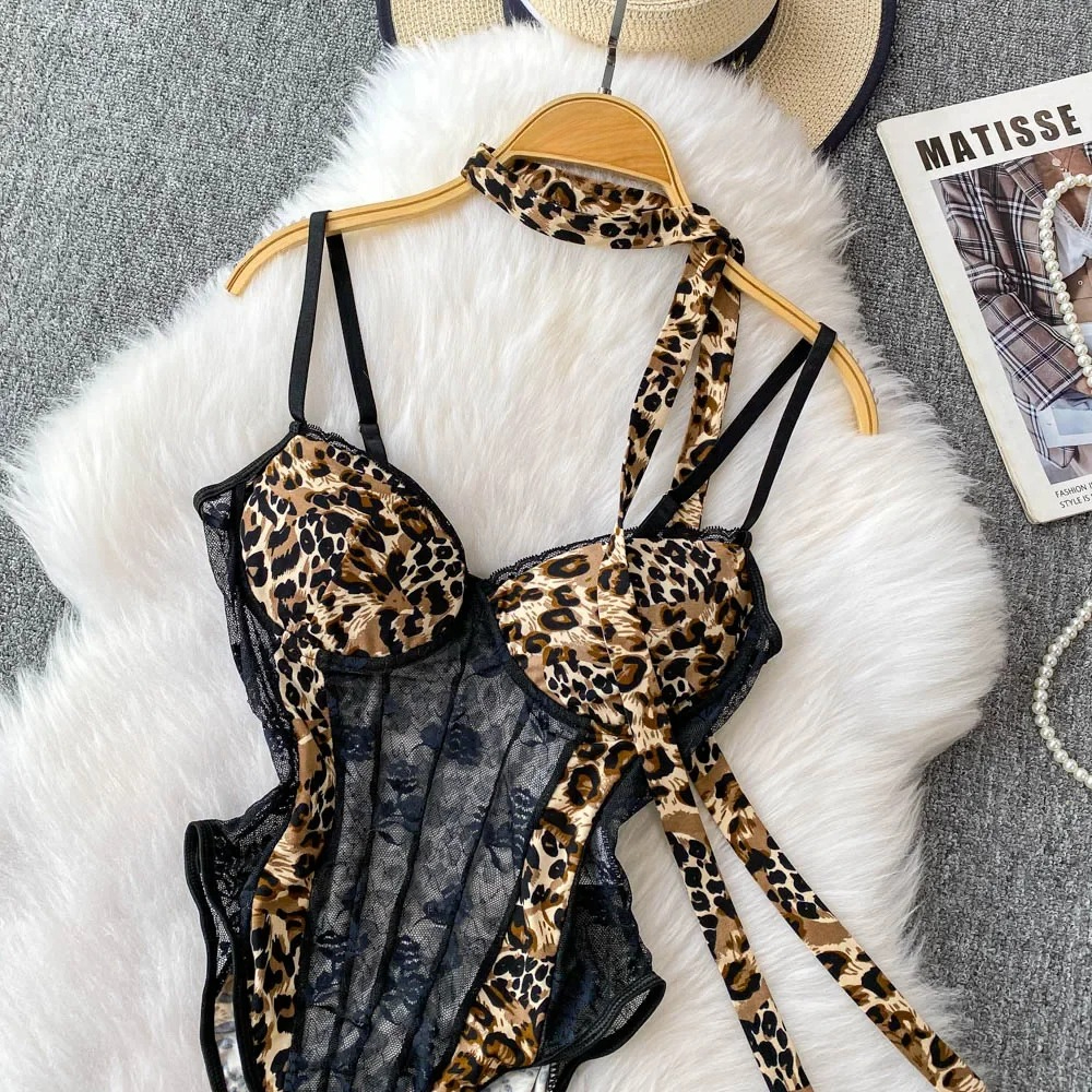 Women Hotsweet V-neck Leopard  - Women'S Fashion Underwear incelemesi ve fiyatı