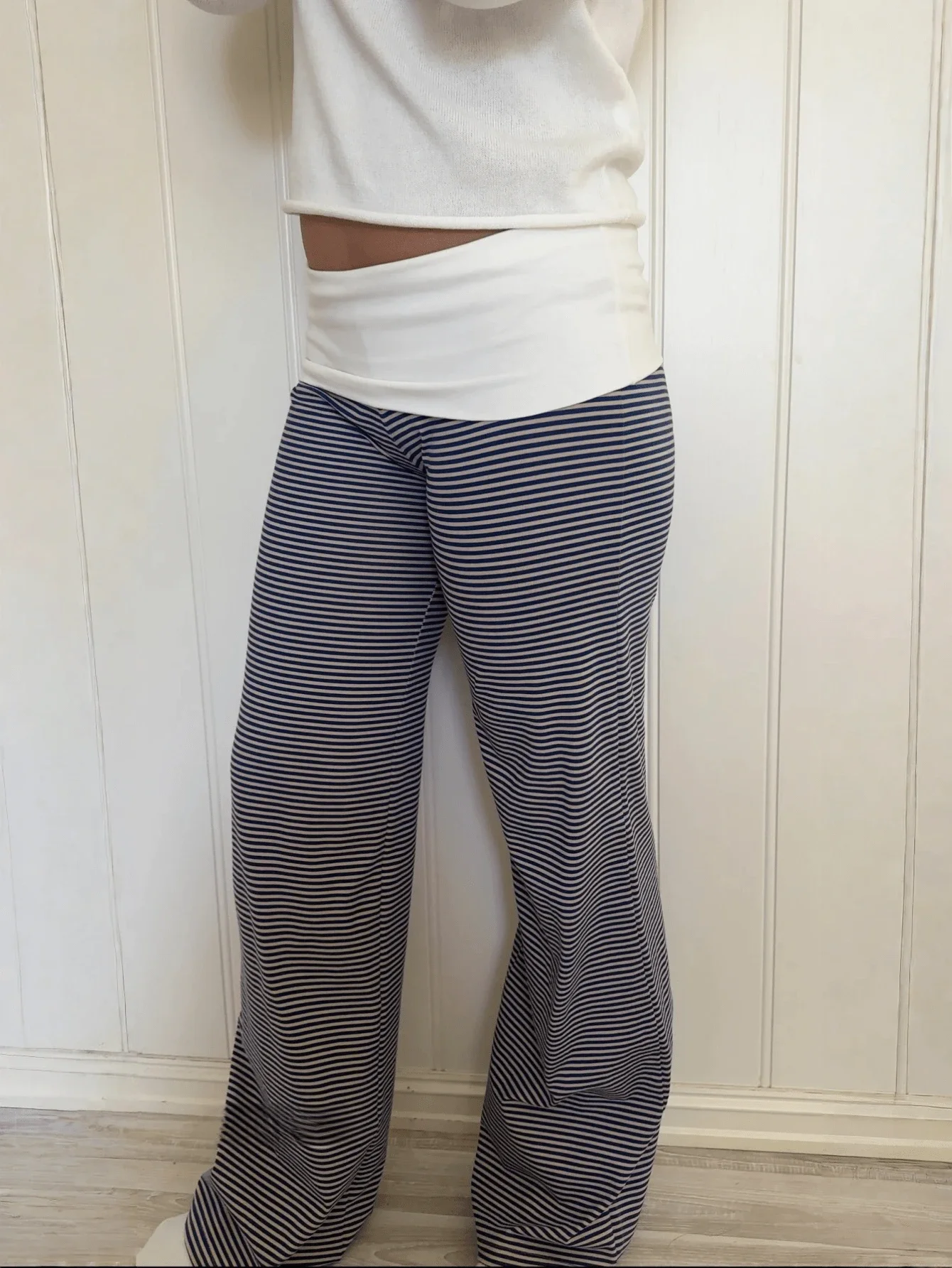 Women Low Rise Striped Wide Le - Wide Leg Palazzo Pants incelemesi ve fiyatı