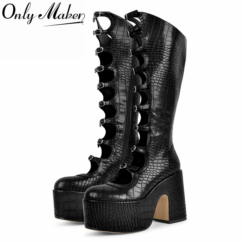 Onlymaker Women Round Toe Plat - Women'S Fashion Knee High Boots incelemesi ve fiyatı