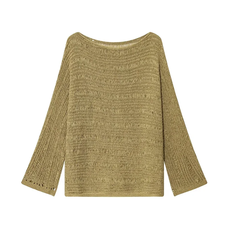 Vintage Boat Neck Knit Sweater - Women'S Fashion incelemesi ve fiyatı