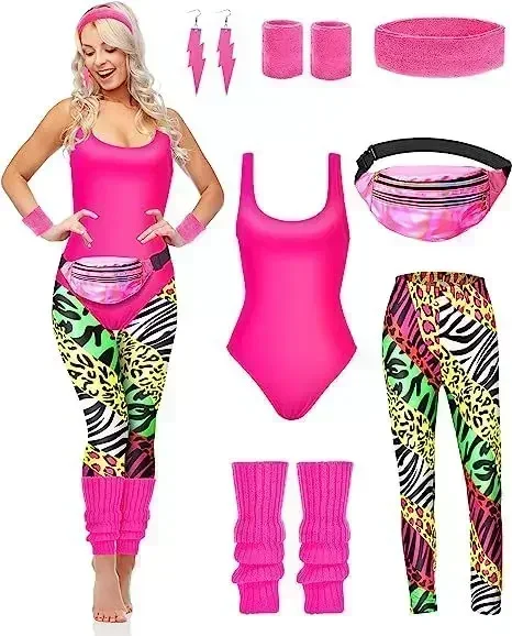 7 Pcs 80s Fancy Workout Costum - Women'S Fashion From The 90S incelemesi ve fiyatı
