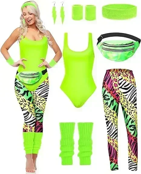7 Pcs 80s Fancy Workout Costum - Women'S Fashion From The 90S incelemesi ve fiyatı