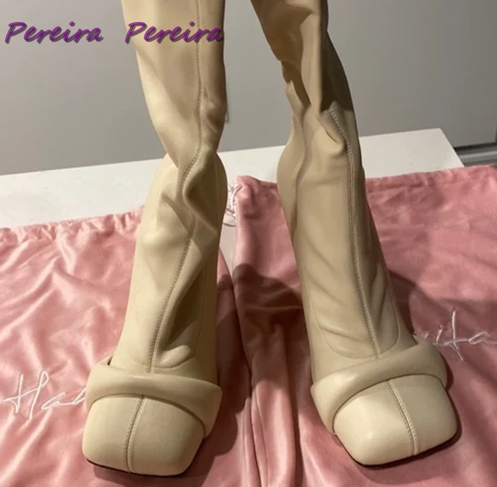 Solid Strange Style Knee-High  - Women'S Fashion Knee High Boots incelemesi ve fiyatı