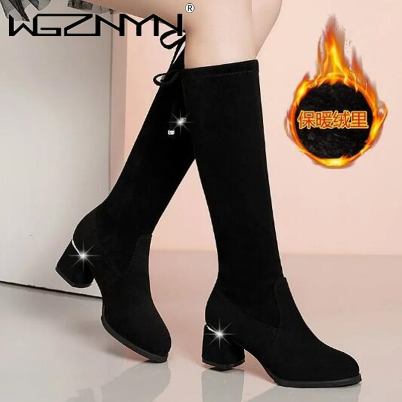 Women Autumn Winter Black Knee - Women'S Fashion Knee High Boots incelemesi ve fiyatı