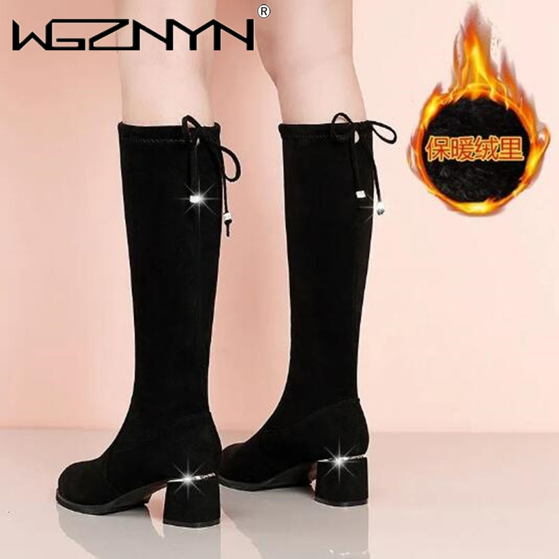 Women Autumn Winter Black Knee - Women'S Fashion Knee High Boots incelemesi ve fiyatı