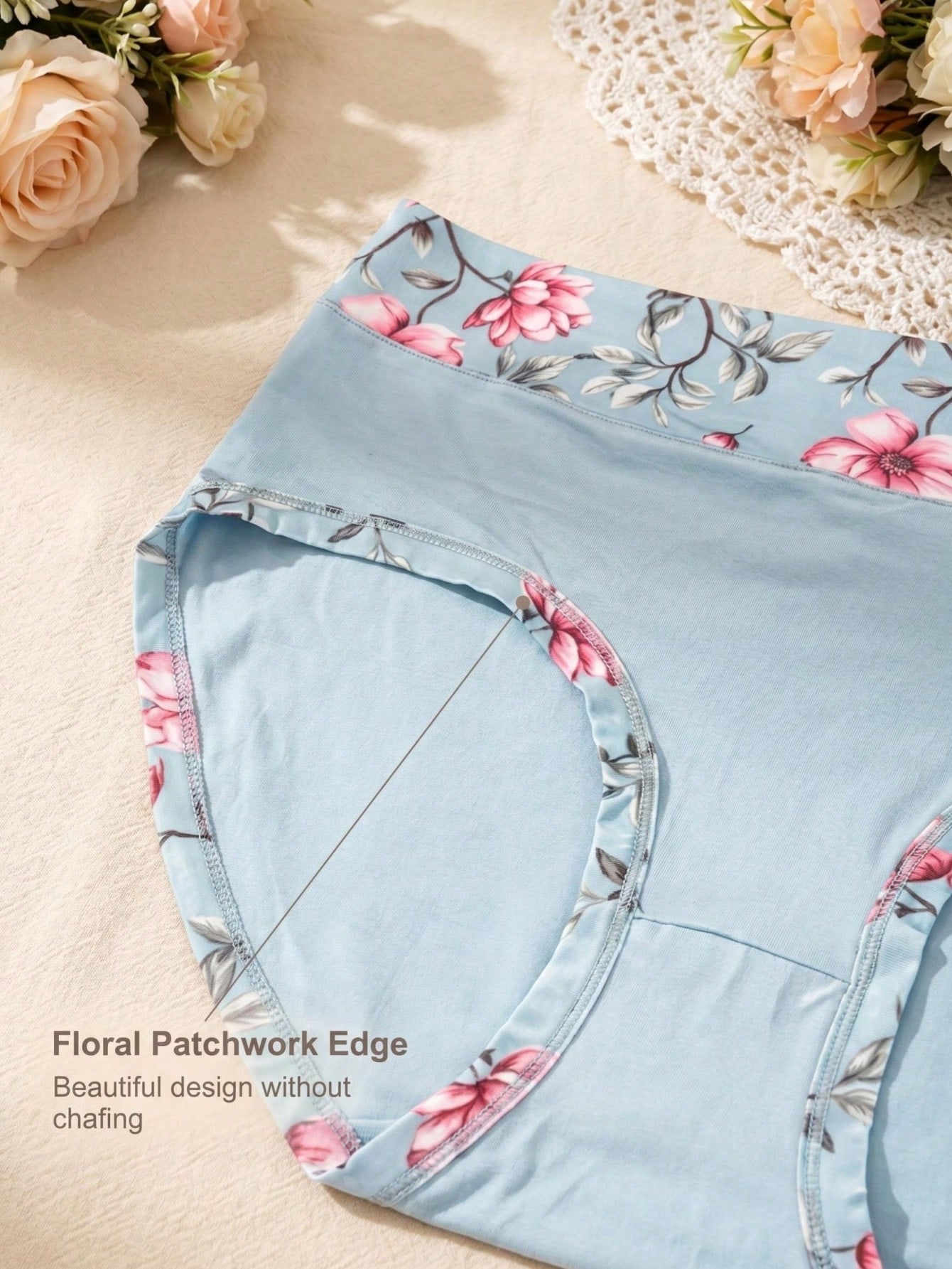 5PCS Plus Size Women's Flower  - Women'S Fashion Underwear incelemesi ve fiyatı