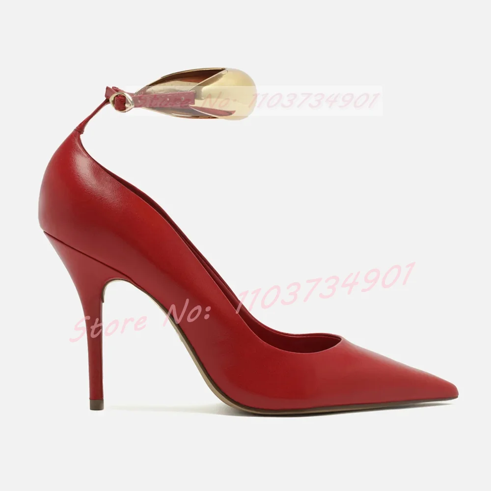 Gold Ring Ankle Strap Pumps Wo - Women Fashion Rings incelemesi ve fiyatı