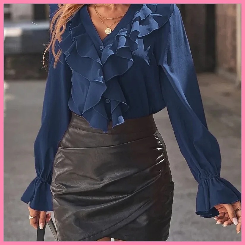 2025 Fashion V-Neck Ruffle Fla - Women'S Fashion incelemesi ve fiyatı