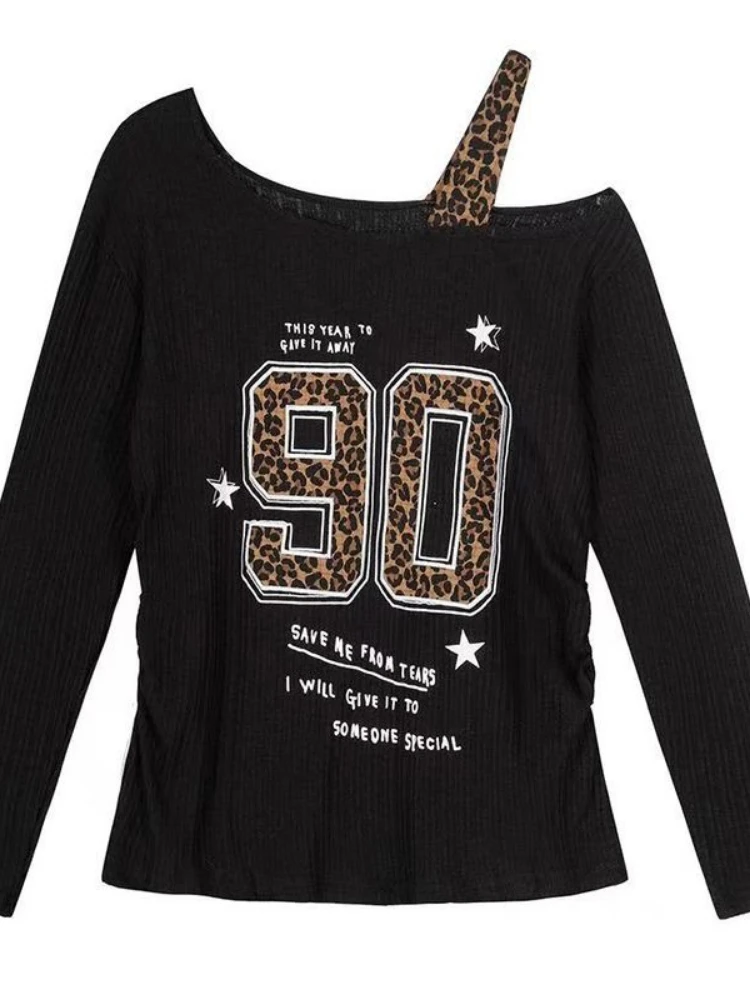 Y2K Patchwork Leopard Print T- - Women'S Fashion incelemesi ve fiyatı