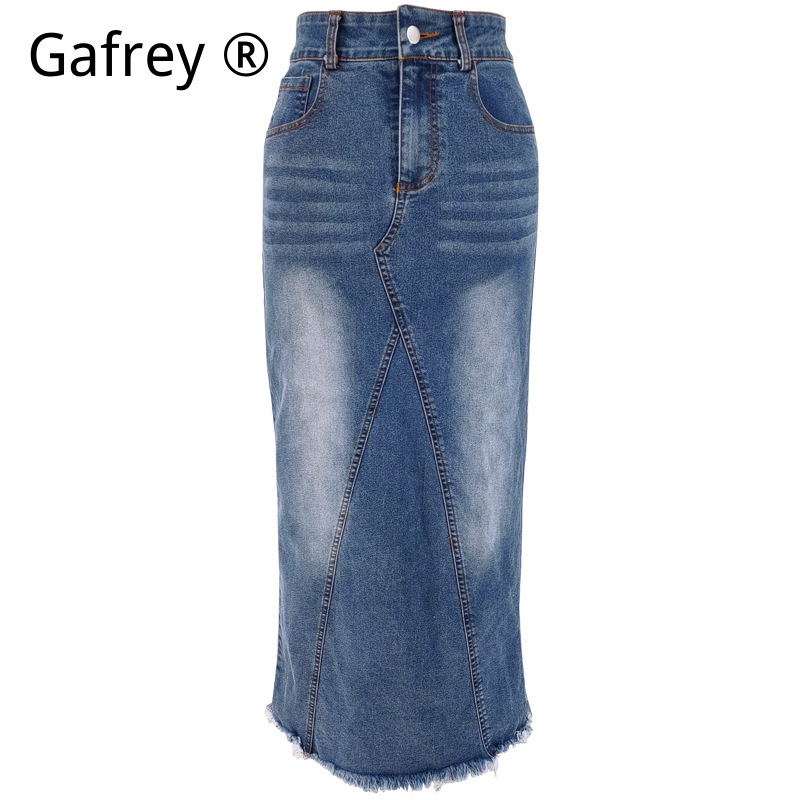 Women Denim Midi Skirt High Wa - A-Line Skirt Midi incelemesi ve fiyatı