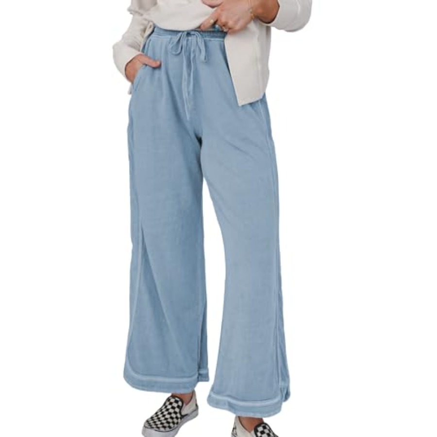 Hixiaohe Women's Casual Wide L - Wide Leg Palazzo Pants incelemesi ve fiyatı