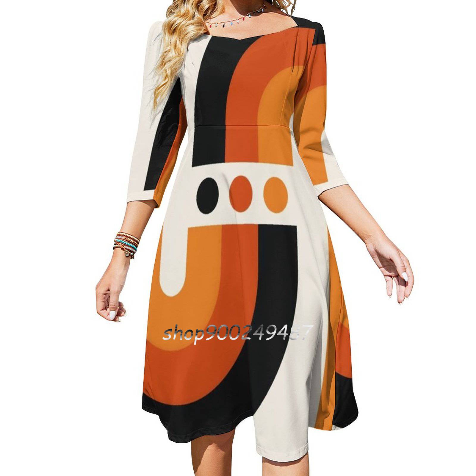 Sunset Rainbow Flare Dress Squ - Women'S Fashion Of The 60S incelemesi ve fiyatı