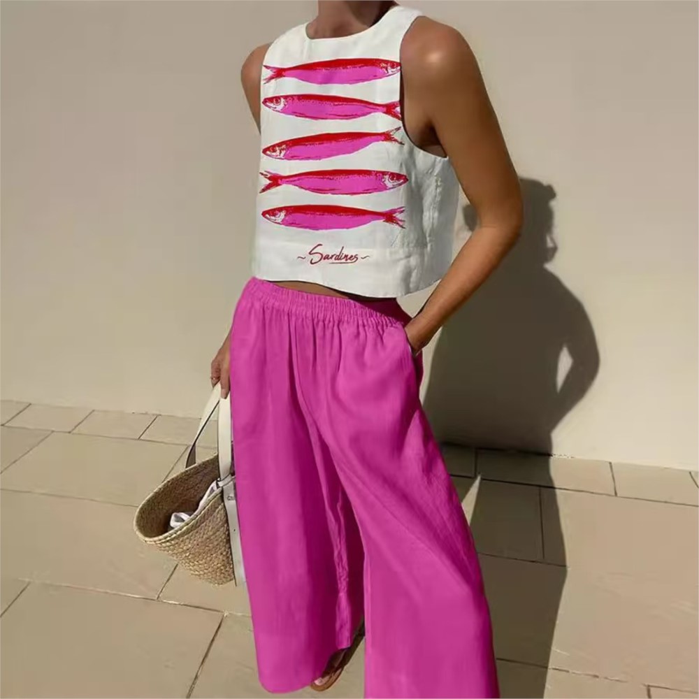 Bohemian Casual Vest And Long  - Wide Leg Palazzo Pants incelemesi ve fiyatı