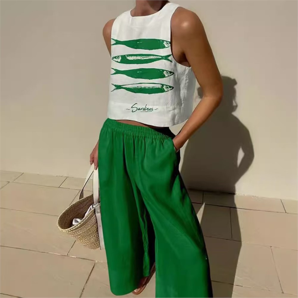 Bohemian Casual Vest And Long  - Wide Leg Palazzo Pants incelemesi ve fiyatı