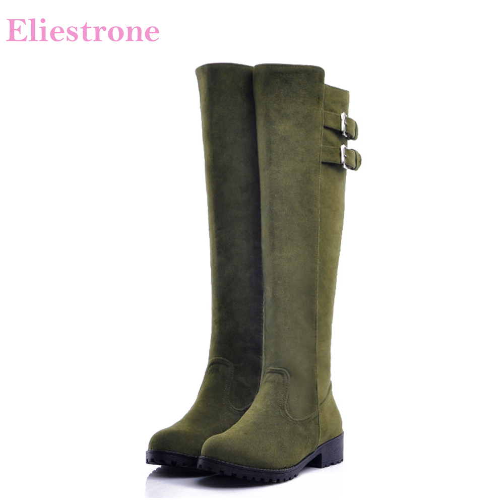 Brand New Winter Fashion Army  - Women'S Fashion Knee High Boots incelemesi ve fiyatı