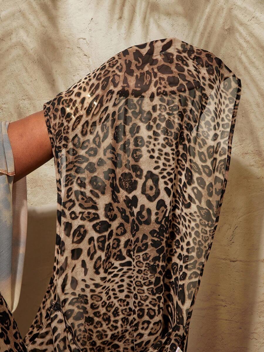 Plus Size Women Leopard Print  - Asymmetric Top Women incelemesi ve fiyatı