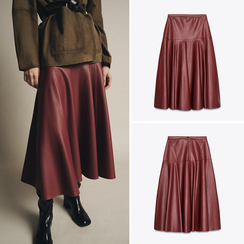 Ele Faionable Loose A-Line Fau - A-Line Skirt Midi incelemesi ve fiyatı