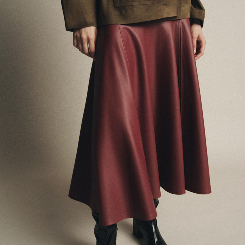 Ele Faionable Loose A-Line Fau - A-Line Skirt Midi incelemesi ve fiyatı