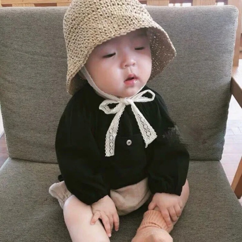 Summer Korean Baby Boy Girl St - Straw Hat Summer incelemesi ve fiyatı