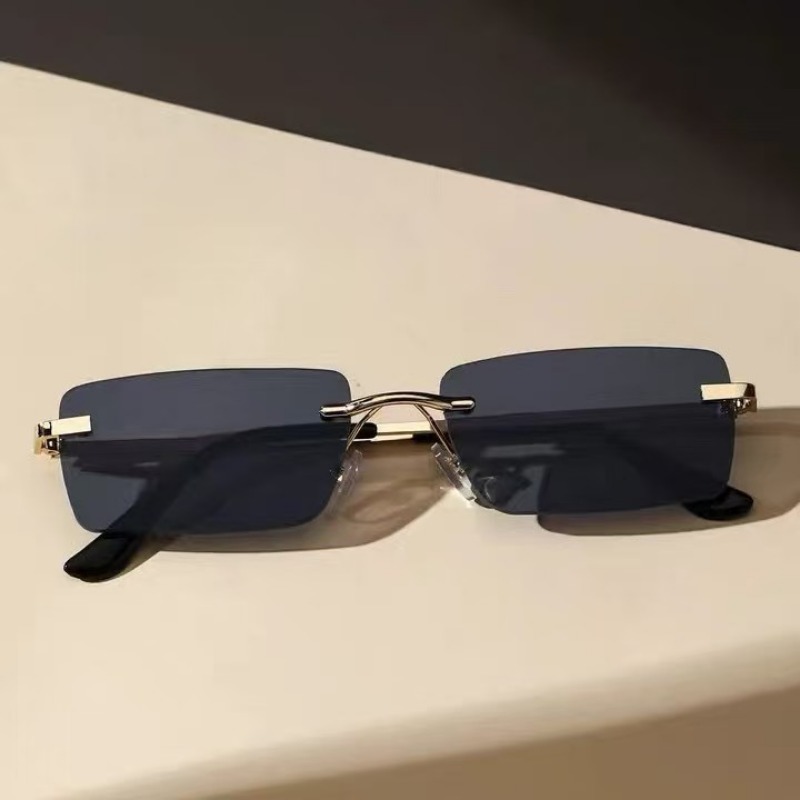 Retro Men Metal Square Rimless - Women'S Fashion Eyeglasses incelemesi ve fiyatı
